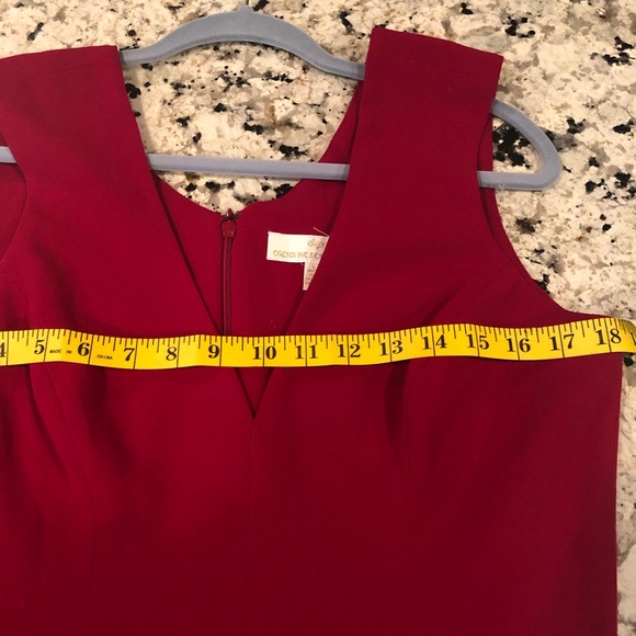 DRESS THE POPULATION Sandra Garnet Red Trumpet Gown party dress NEW - Picture 6 of 12